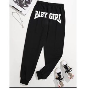 Shein Letter Graphic Drawstring Waist Sweatpants